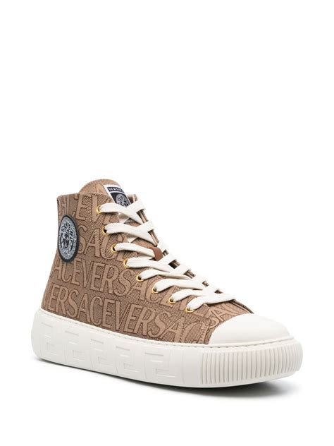 versace mens high top sneakers|farfetch versace sneakers.